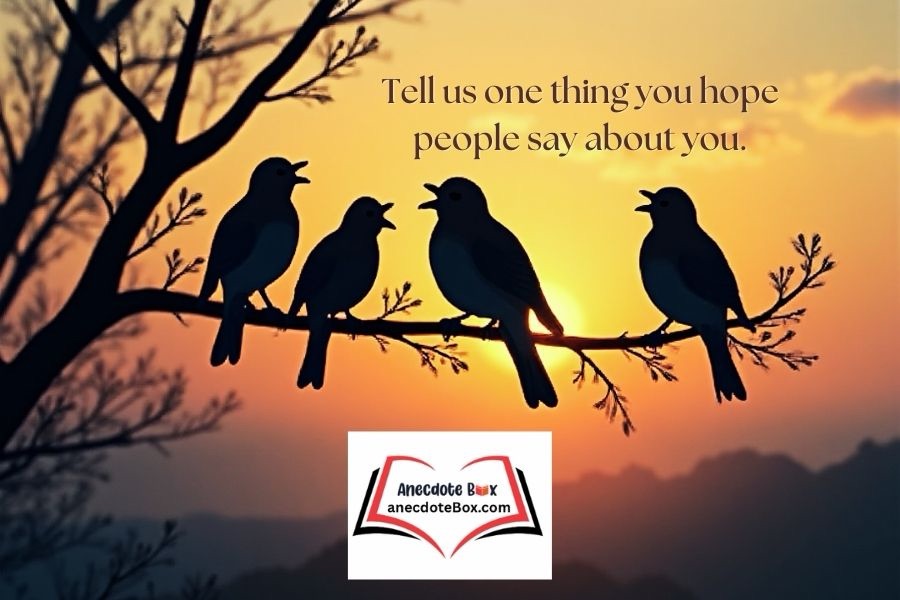 AnecdoteBox Today: Tell us one thing you hope people say about you.